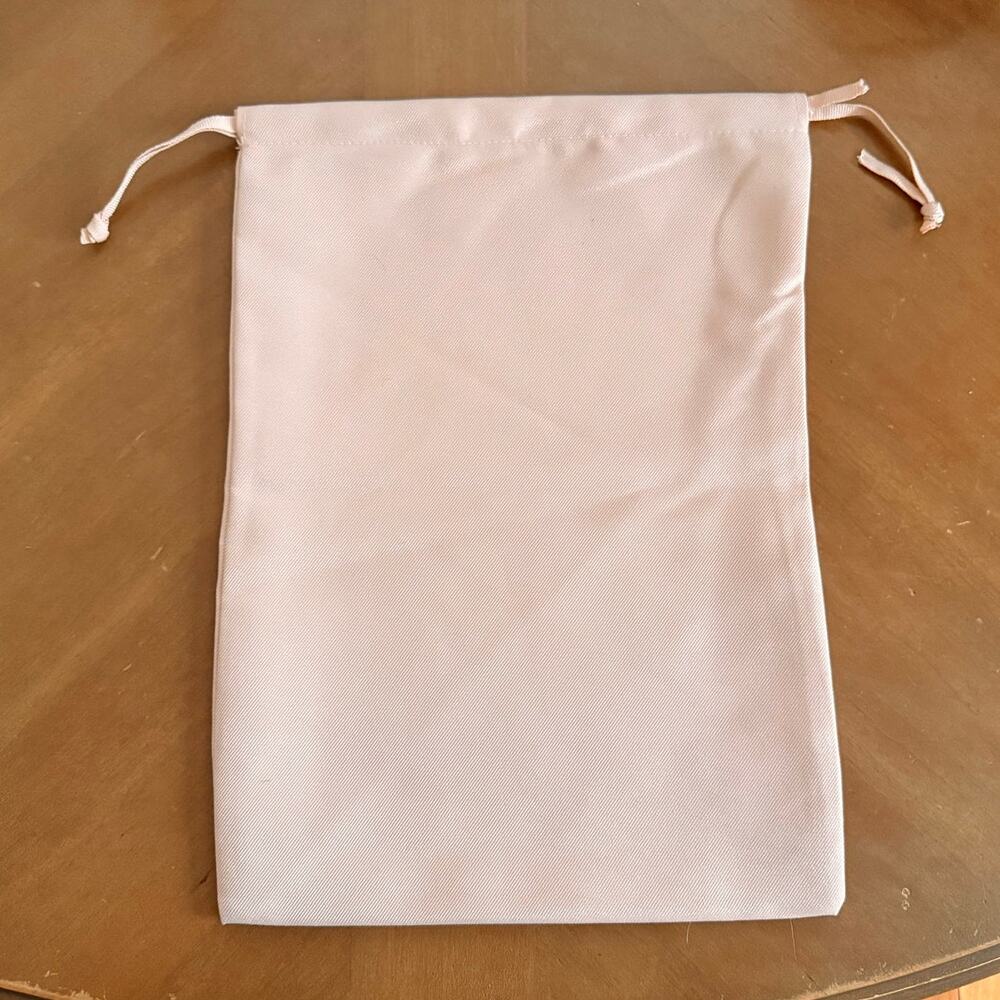 Stuart Weitzman Blush Pink Drawstring Travel Shoe Storage Dust Bag 10.25”x14.5” - Picture 3 of 3